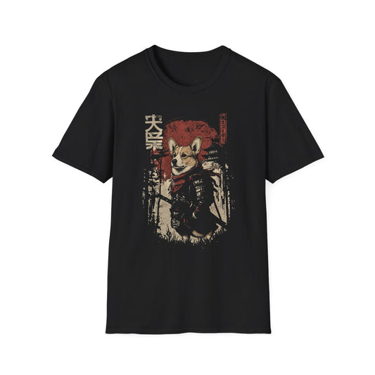Samurai Corgi Warrior Tee - Black