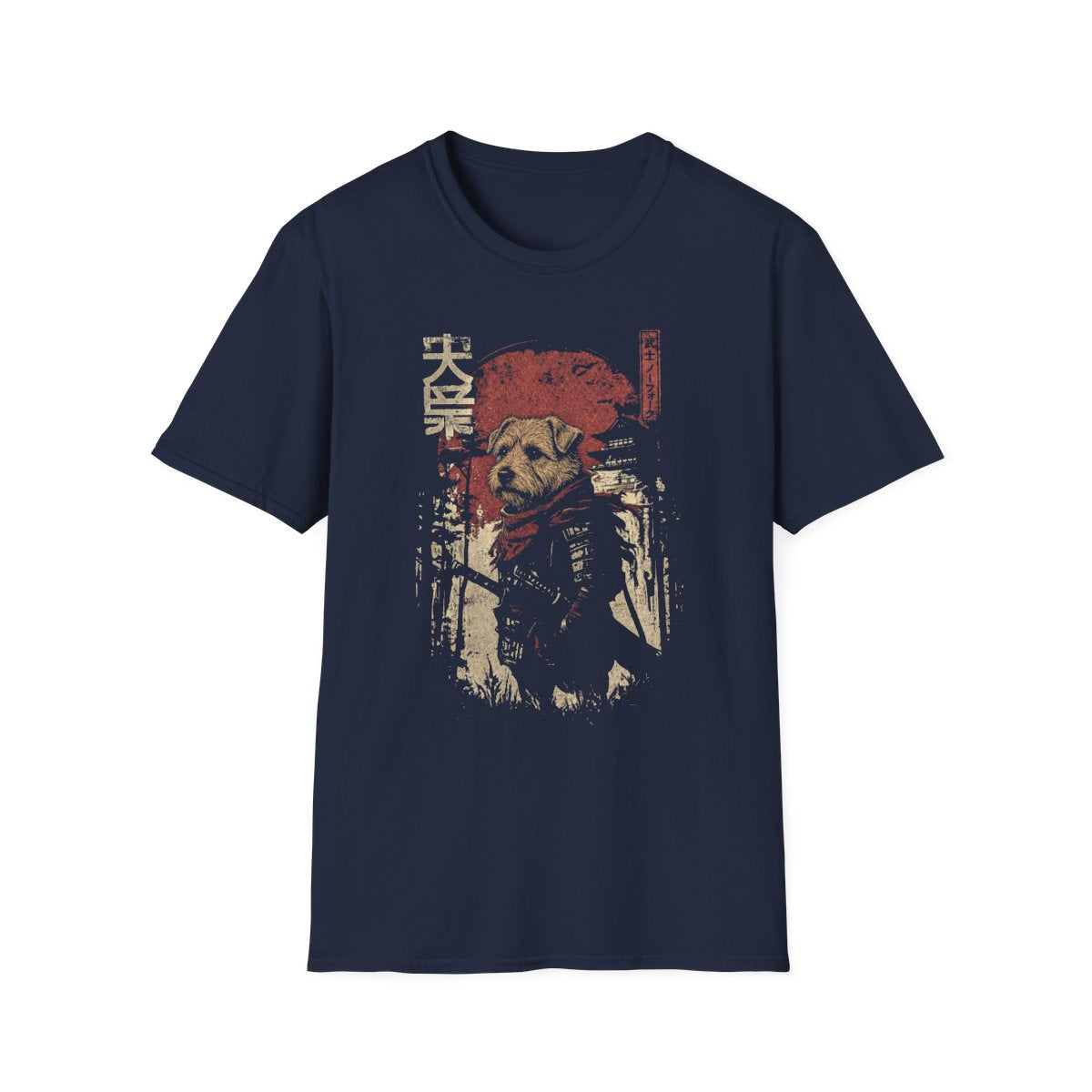 Samurai Norfolk Terrier Warrior Tee - Navy