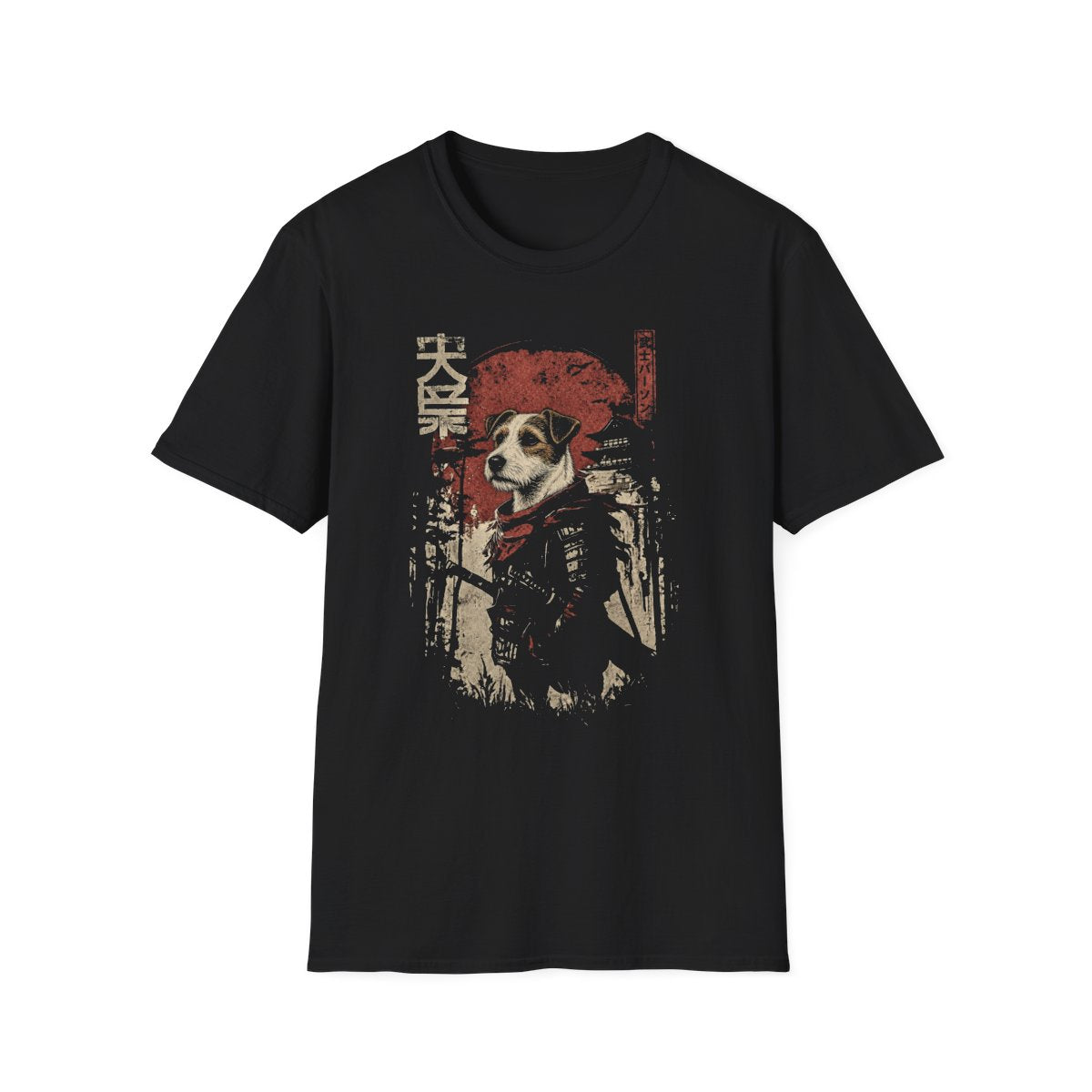Samurai Parson Russell Terrier Warrior Tee - Black
