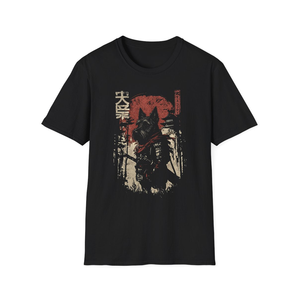 Samurai Scottish Terrier Warrior Tee - Black