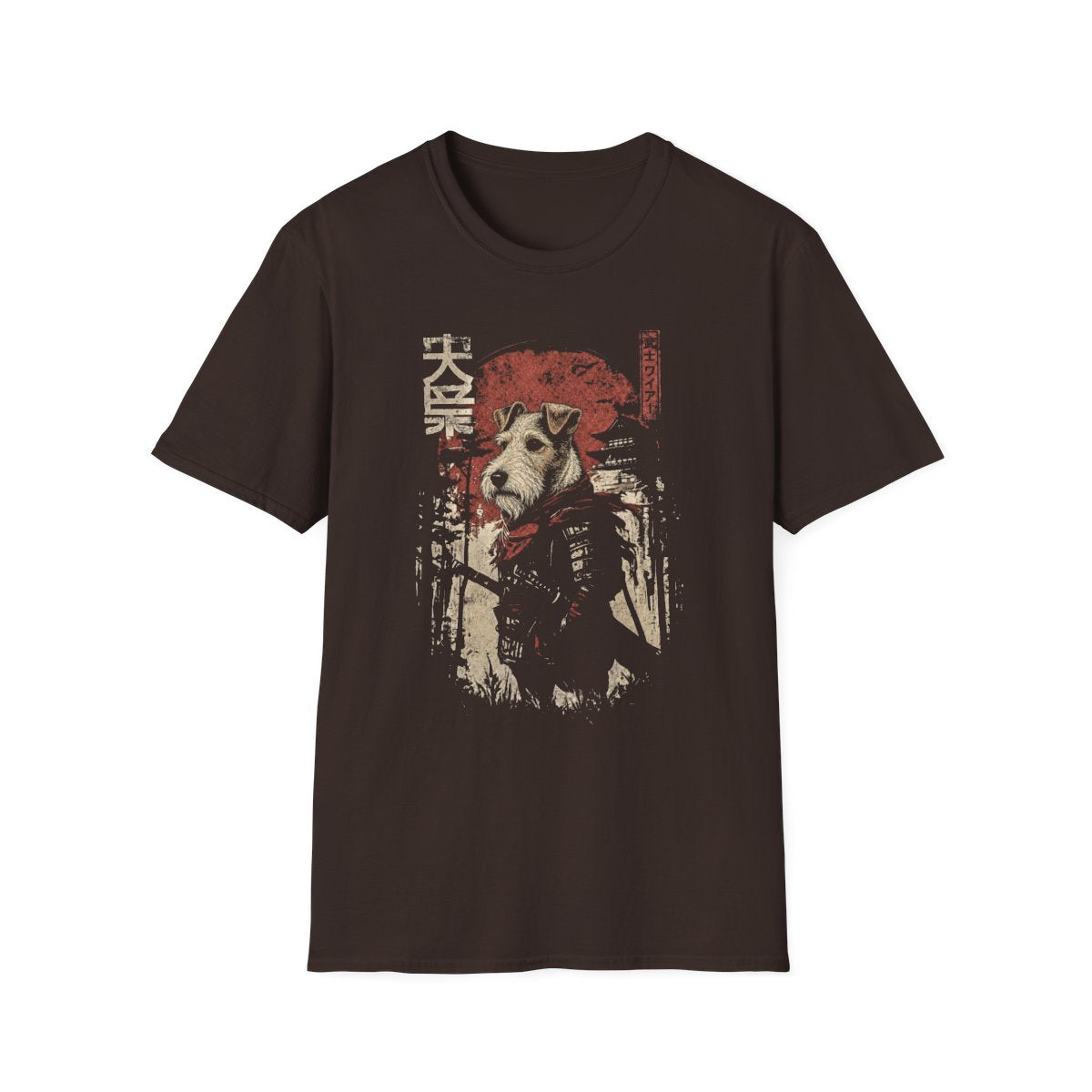 Samurai Wire Fox Terrier Warrior Tee - Dark Chocolate
