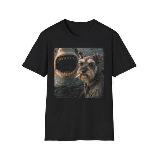 Schnauzer and Shark Tee - Black