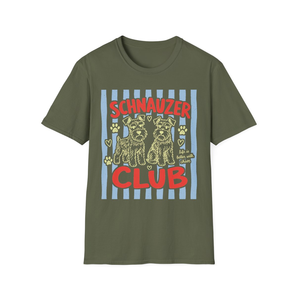 Schnauzer Club Tee - Military Green