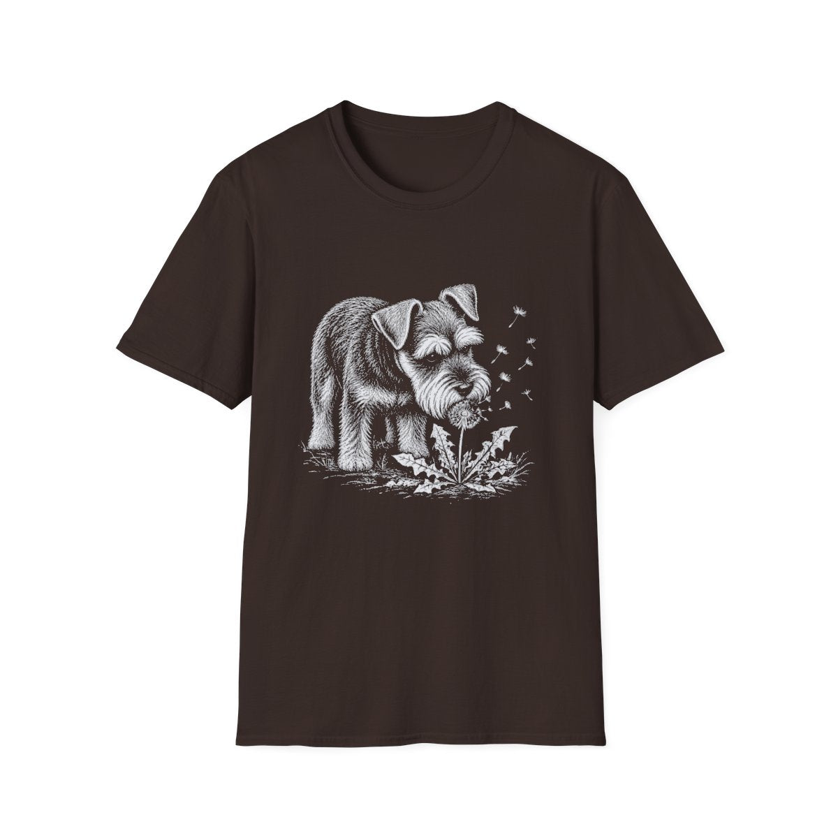 Schnauzer Make A Wish Tee - Dark Chocolate