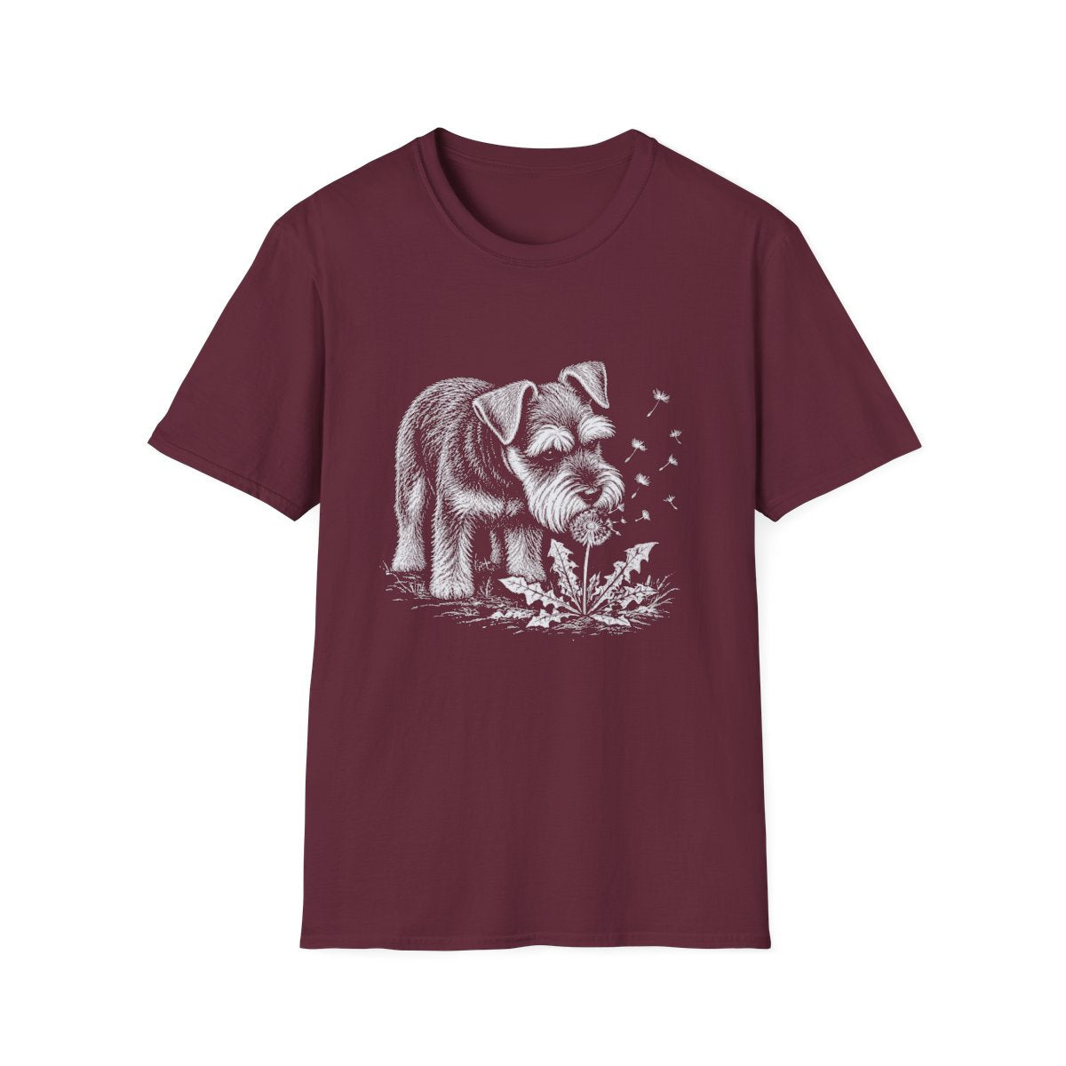 Schnauzer Make A Wish Tee - Maroon