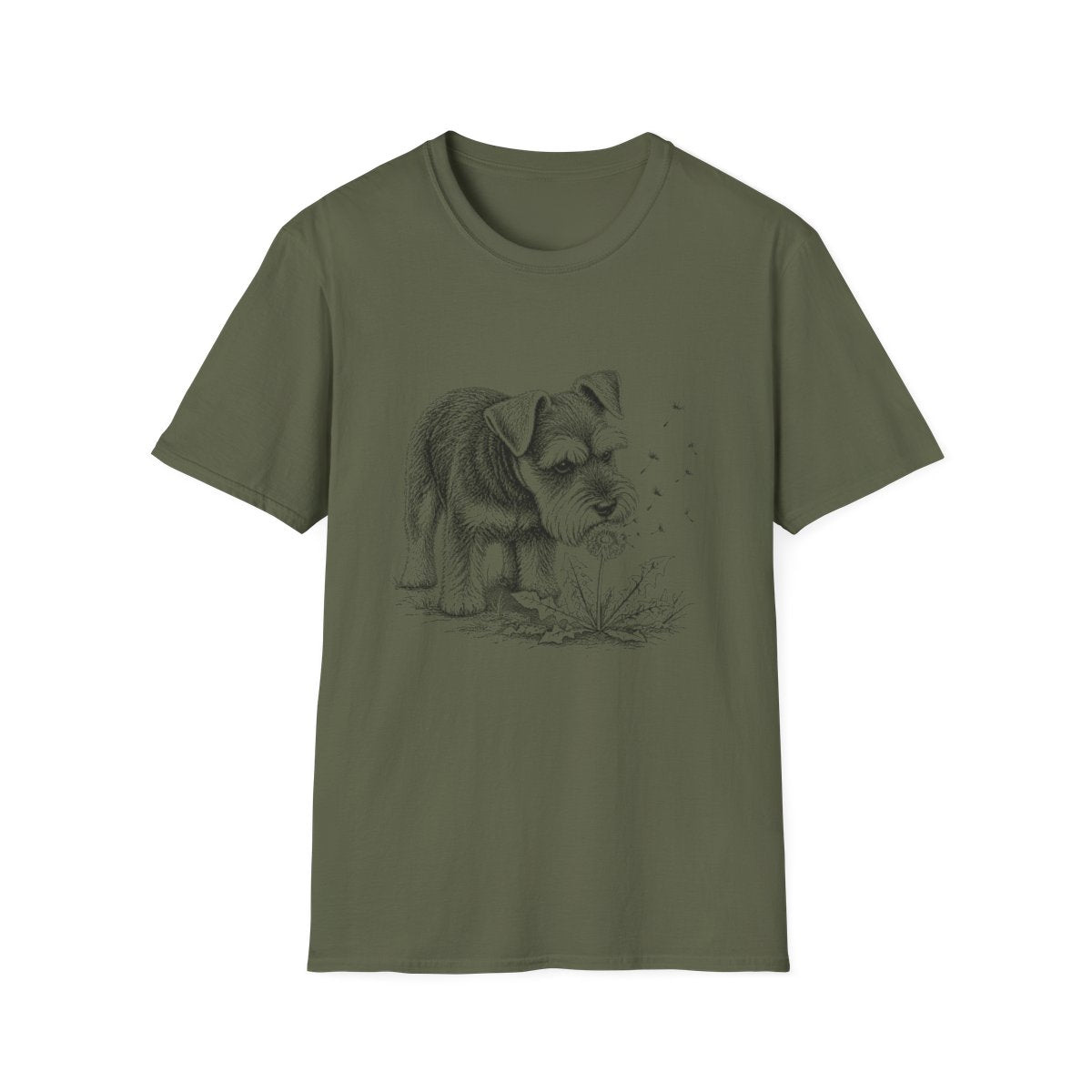 Schnauzer Make A Wish Tee - Military Green