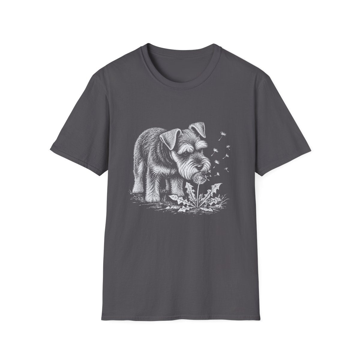 Schnauzer Make A Wish Tee - Charcoal