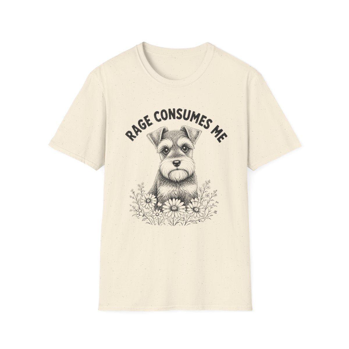 Schnauzer Rage Consumes Me Tee - Natural