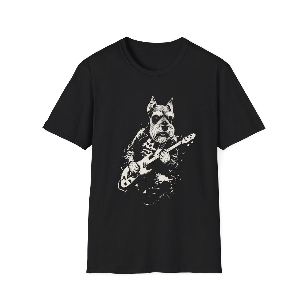 Schnauzer Rocking Guitar Tee - Black