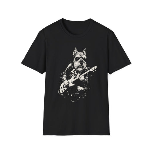 Schnauzer Rocking Guitar Tee - Black