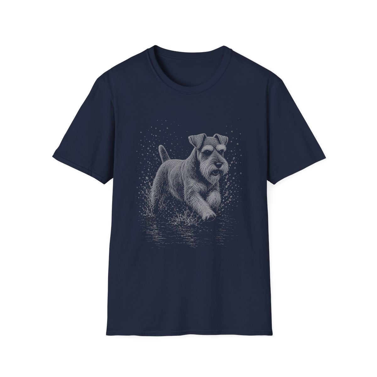 Schnauzer Water Run Tee - Navy