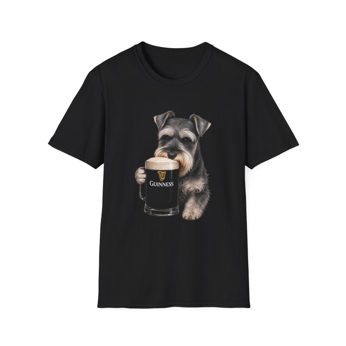 Schnauzer With A Pint Tee - Black