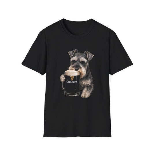 Schnauzer With A Pint Tee - Black