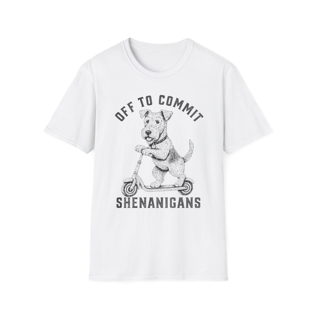 Scooter Airedale Terrier Tee - White
