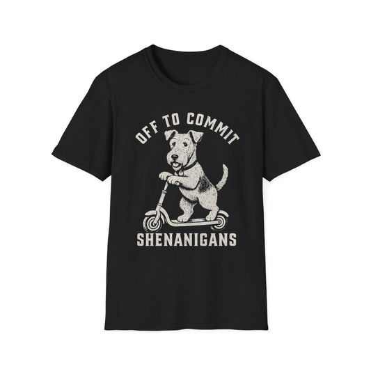 Scooter Airedale Terrier Tee - Black