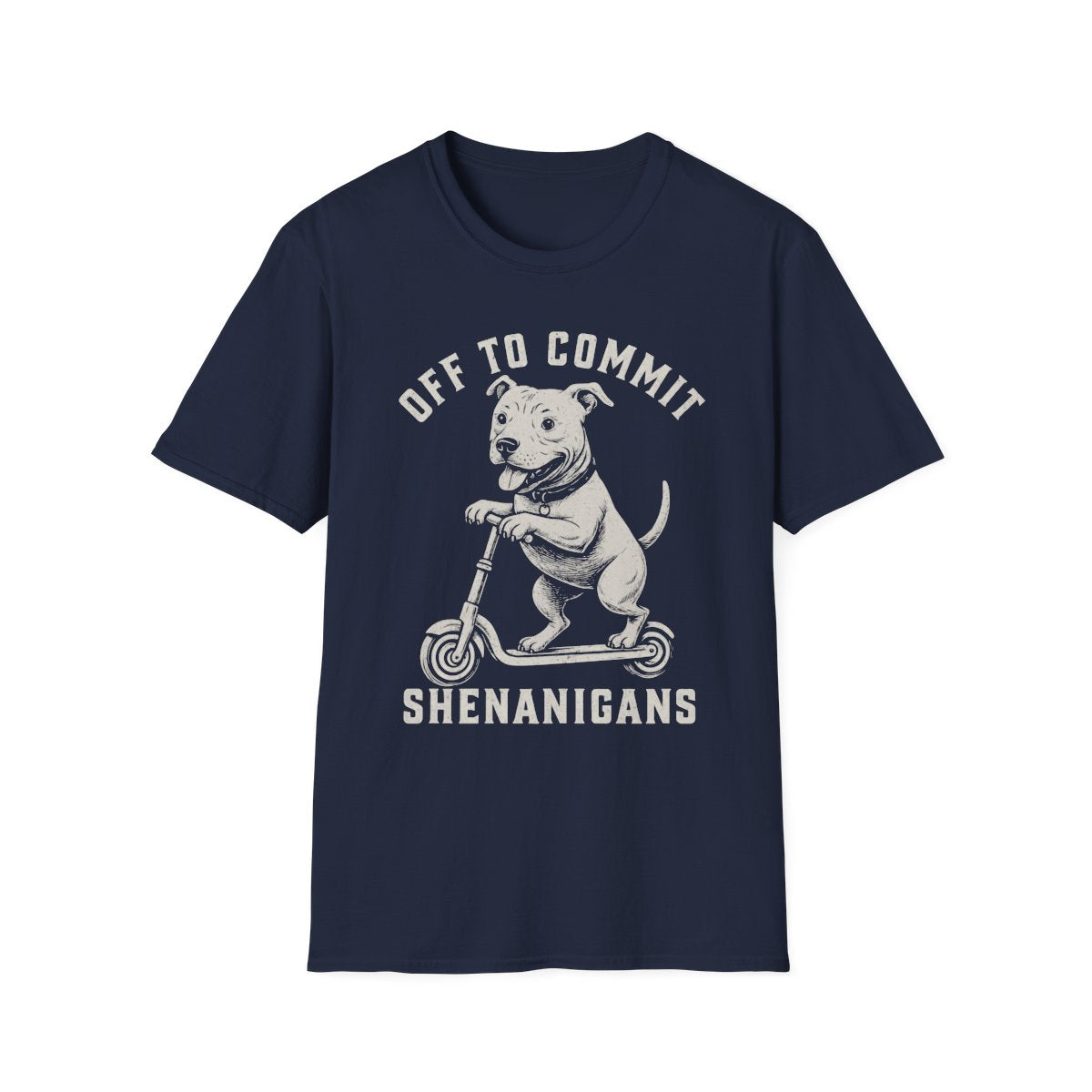 Scooter American Pit Bull Terrier Tee - Navy