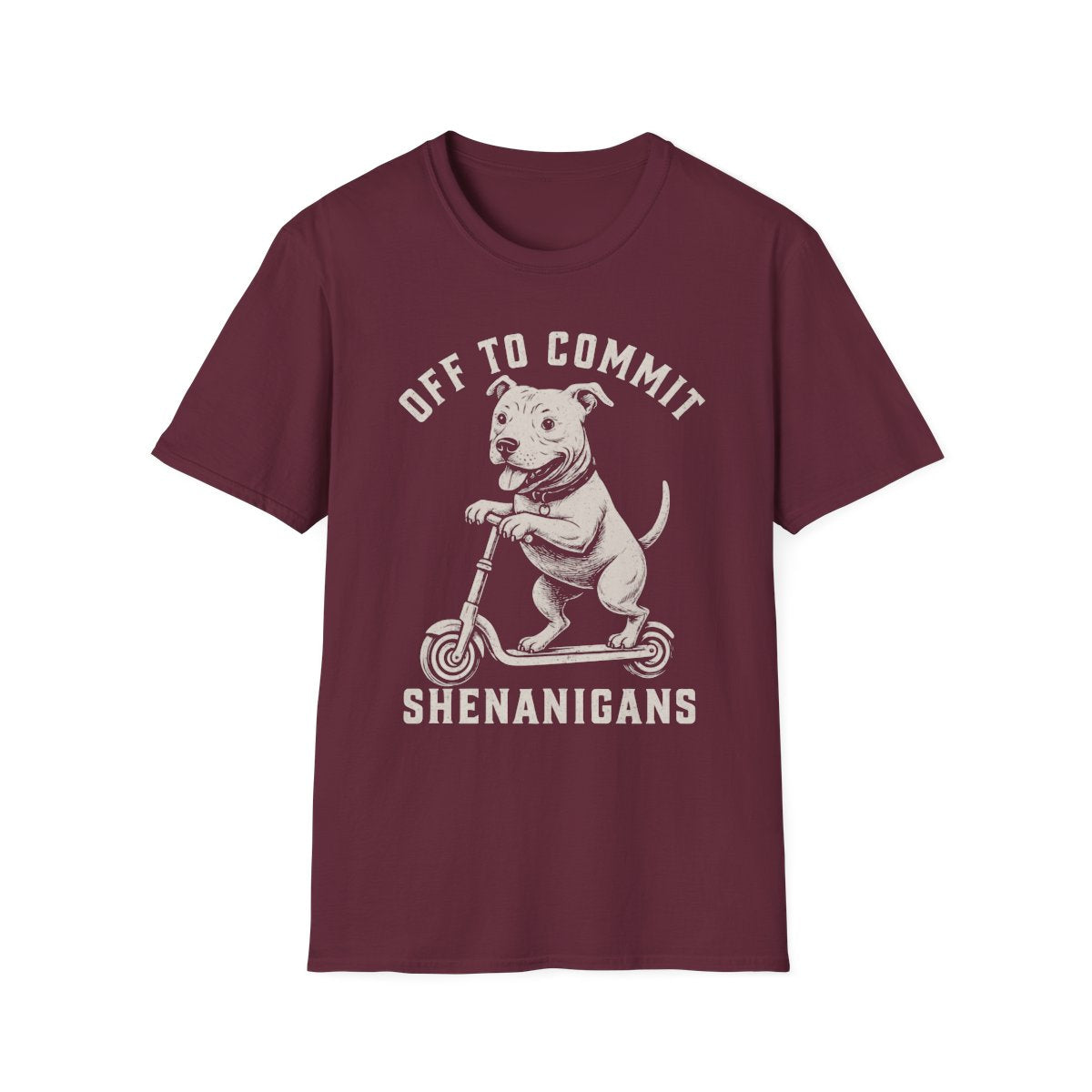 Scooter American Pit Bull Terrier Tee - Maroon