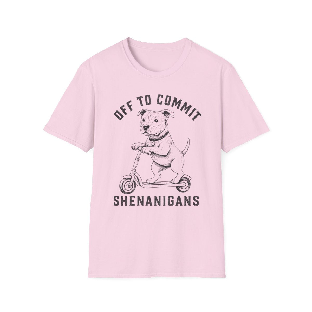 Scooter American Staffordshire Terrier Tee - Light Pink
