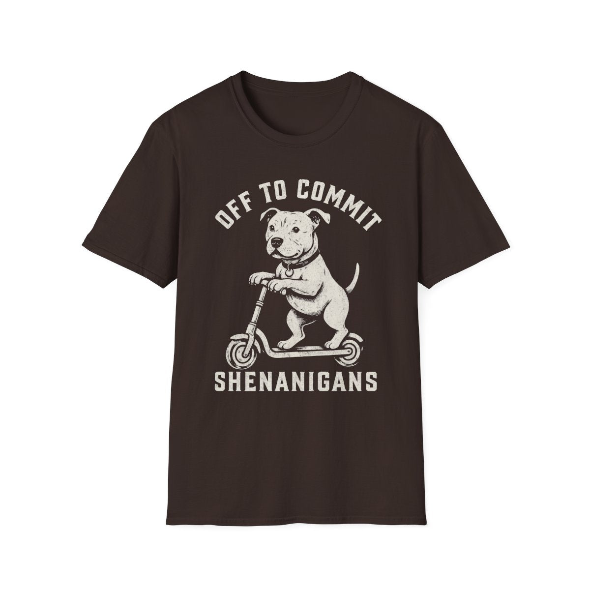 Scooter American Staffordshire Terrier Tee - Dark Chocolate
