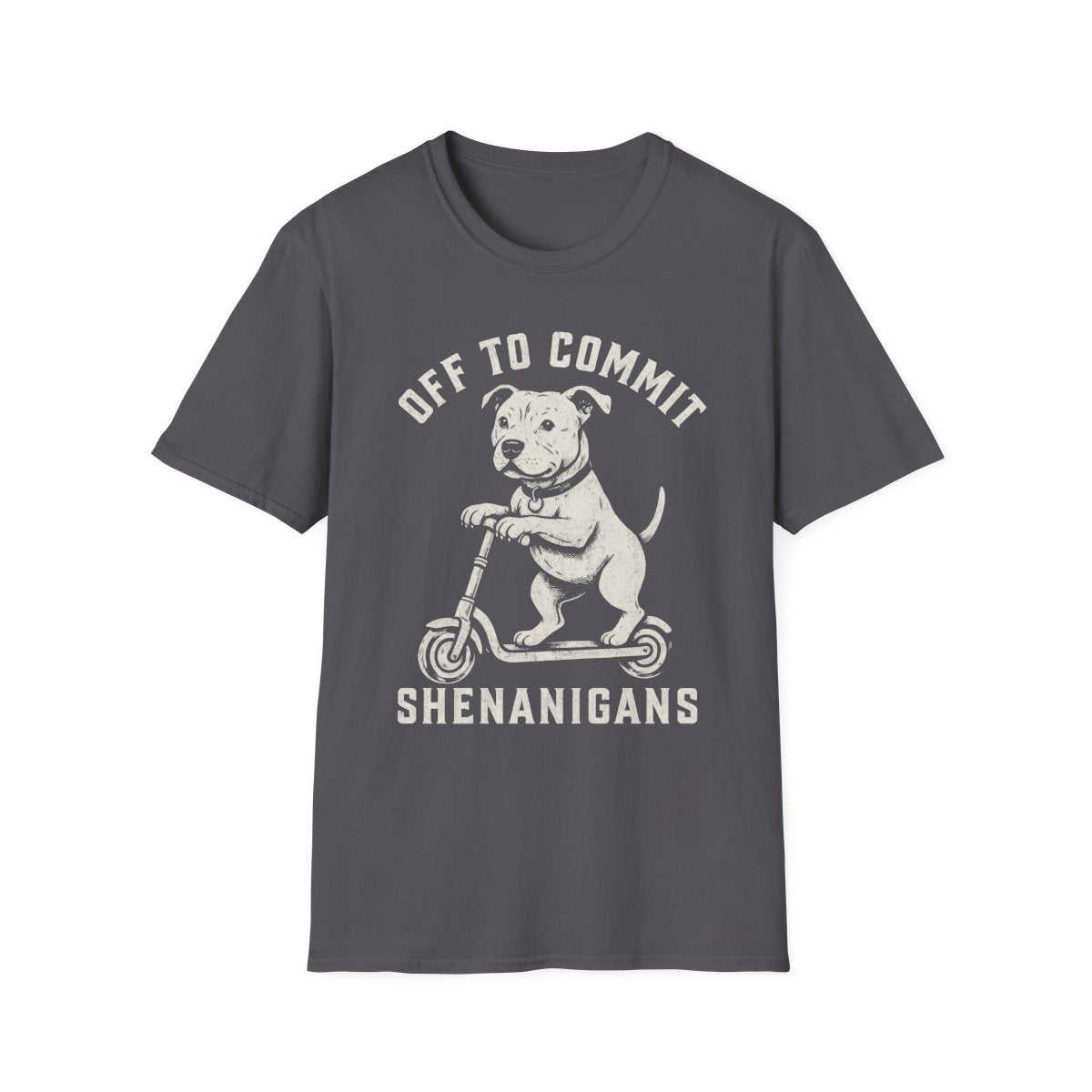 Scooter American Staffordshire Terrier Tee - Charcoal