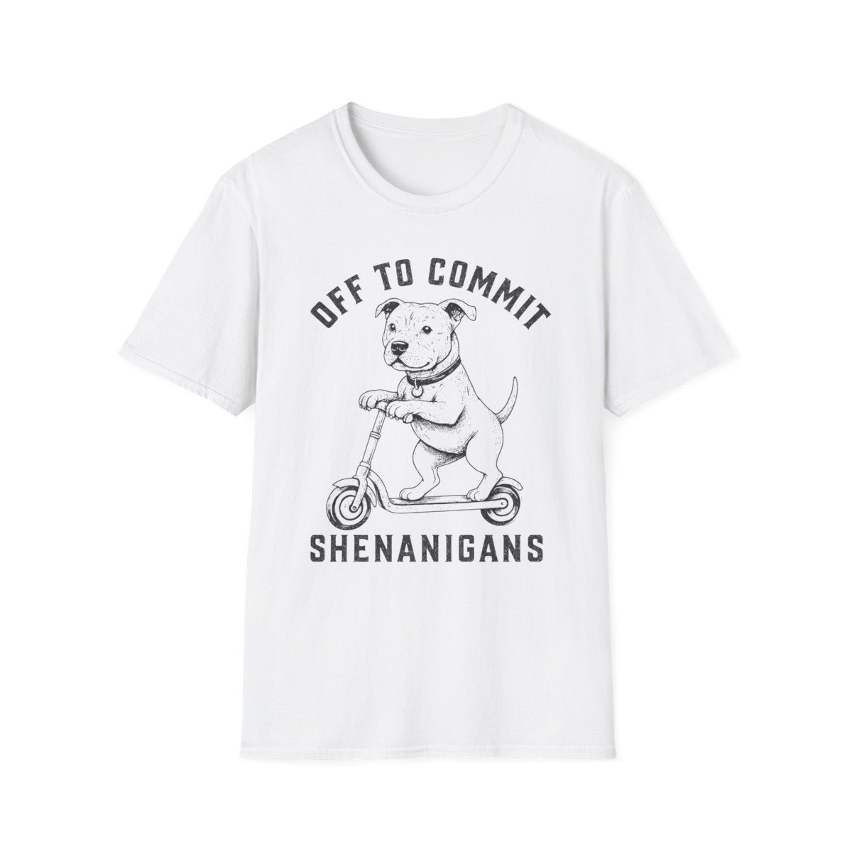 Scooter American Staffordshire Terrier Tee - White