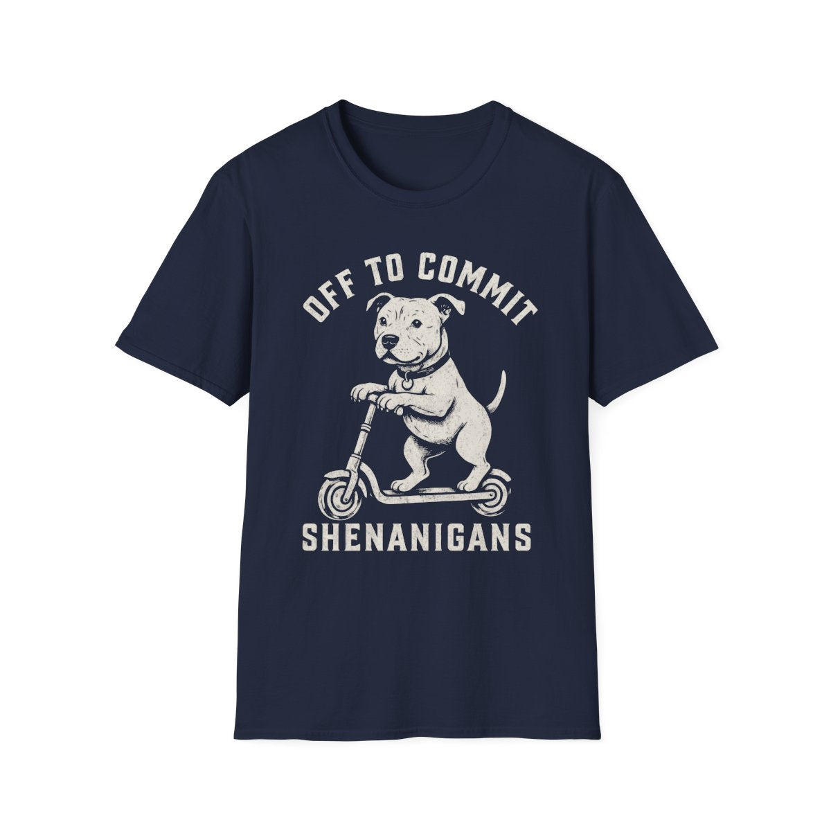 Scooter American Staffordshire Terrier Tee - Navy