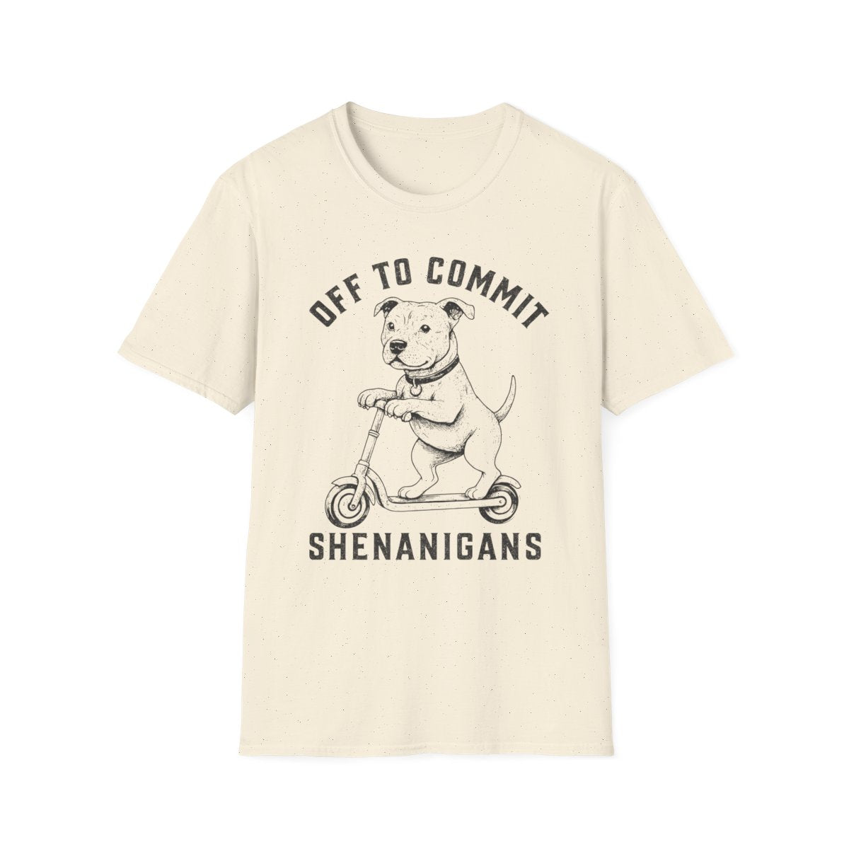 Scooter American Staffordshire Terrier Tee - Natural