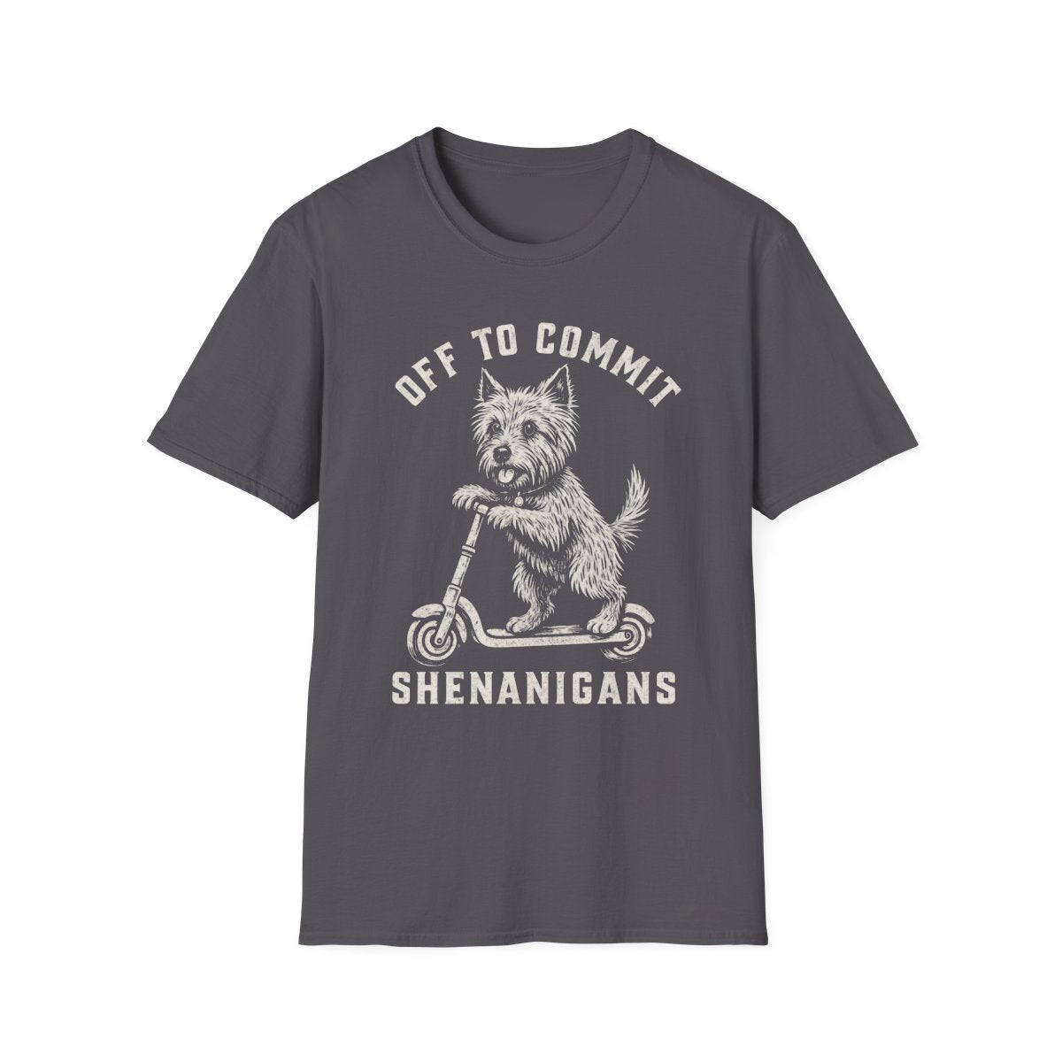 Scooter Australian Terrier Tee - Charcoal