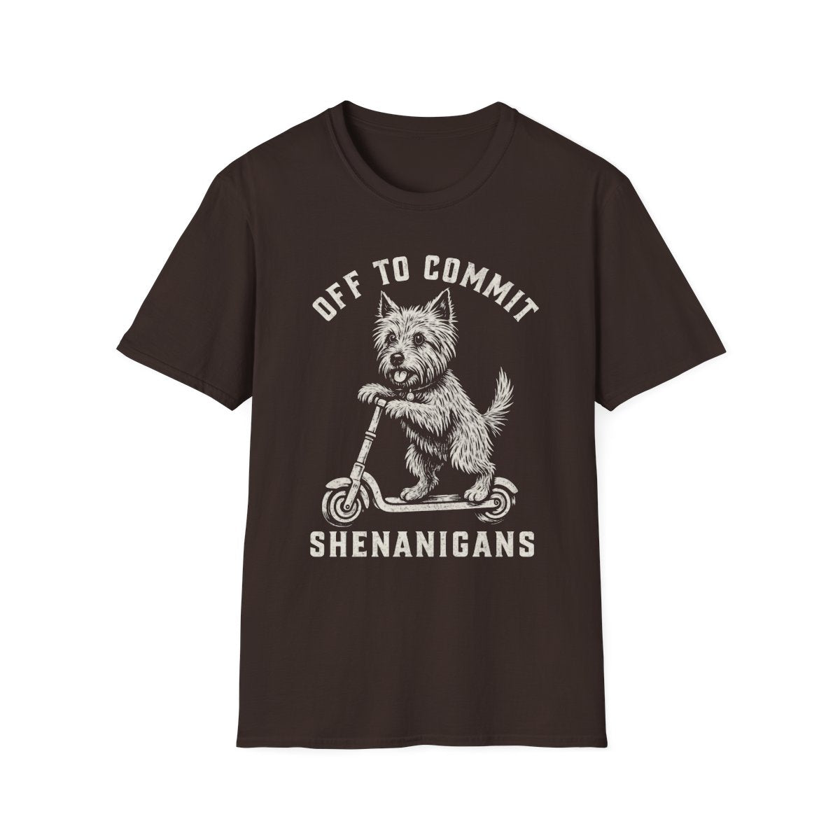 Scooter Australian Terrier Tee - Dark Chocolate