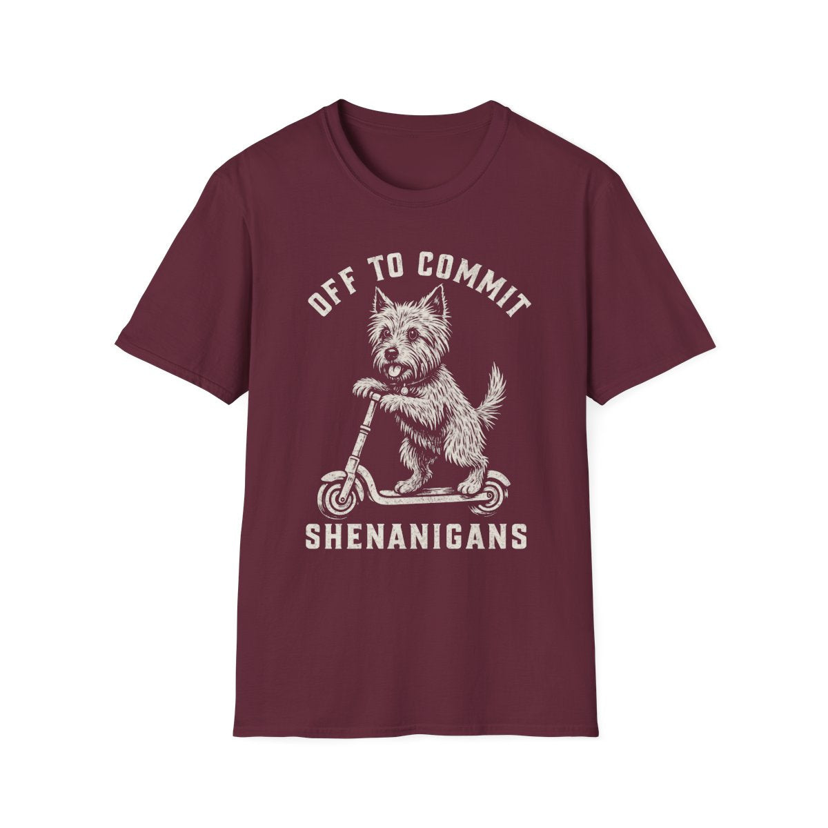 Scooter Australian Terrier Tee - Maroon