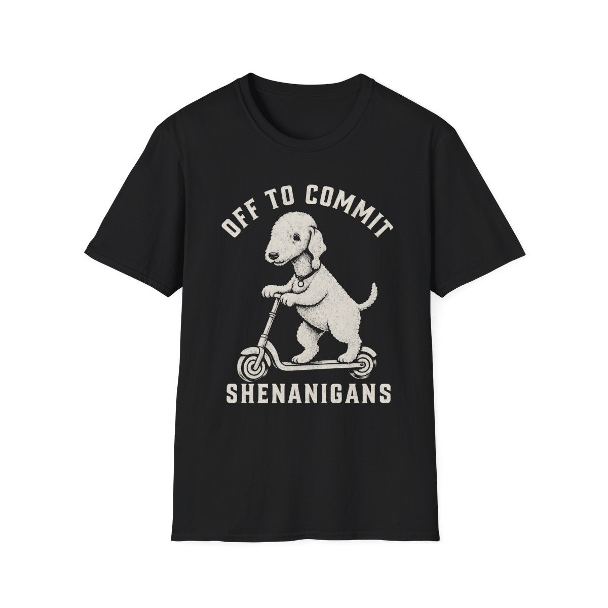 Scooter Bedlington Terrier Tee - Black
