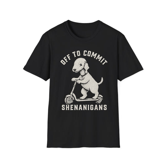 Scooter Bedlington Terrier Tee - Black