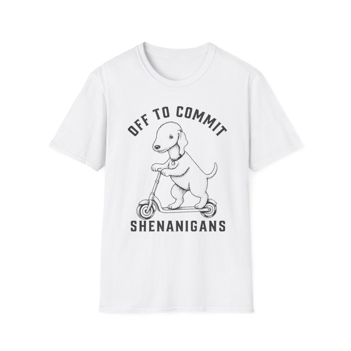 Scooter Bedlington Terrier Tee - White