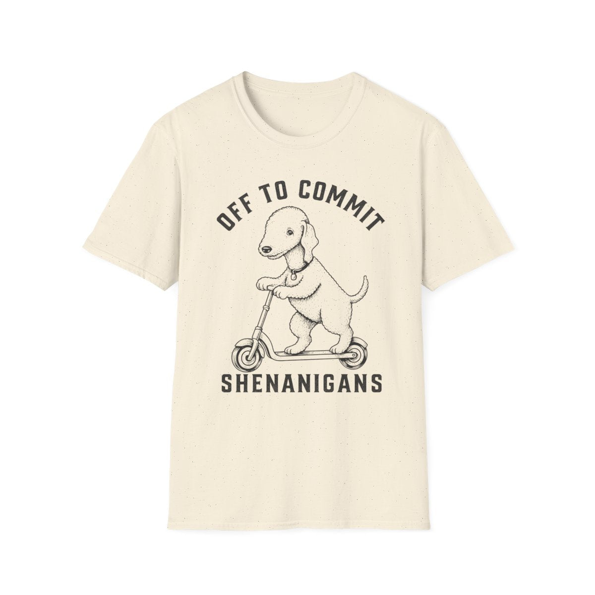 Scooter Bedlington Terrier Tee - Natural