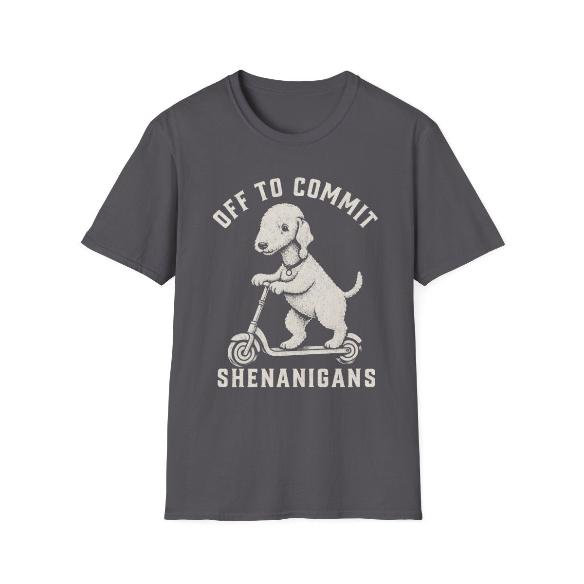 Scooter Bedlington Terrier Tee - Charcoal