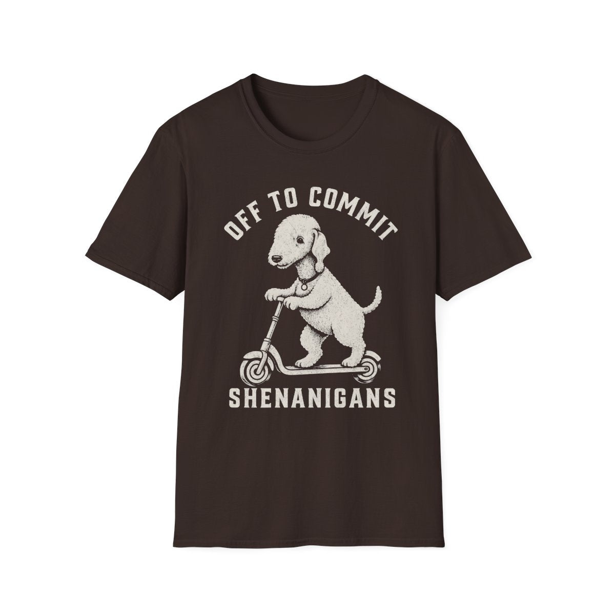 Scooter Bedlington Terrier Tee - Dark Chocolate