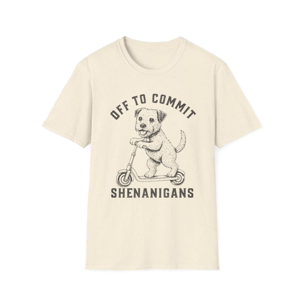 Scooter Border Terrier Tee - Natural