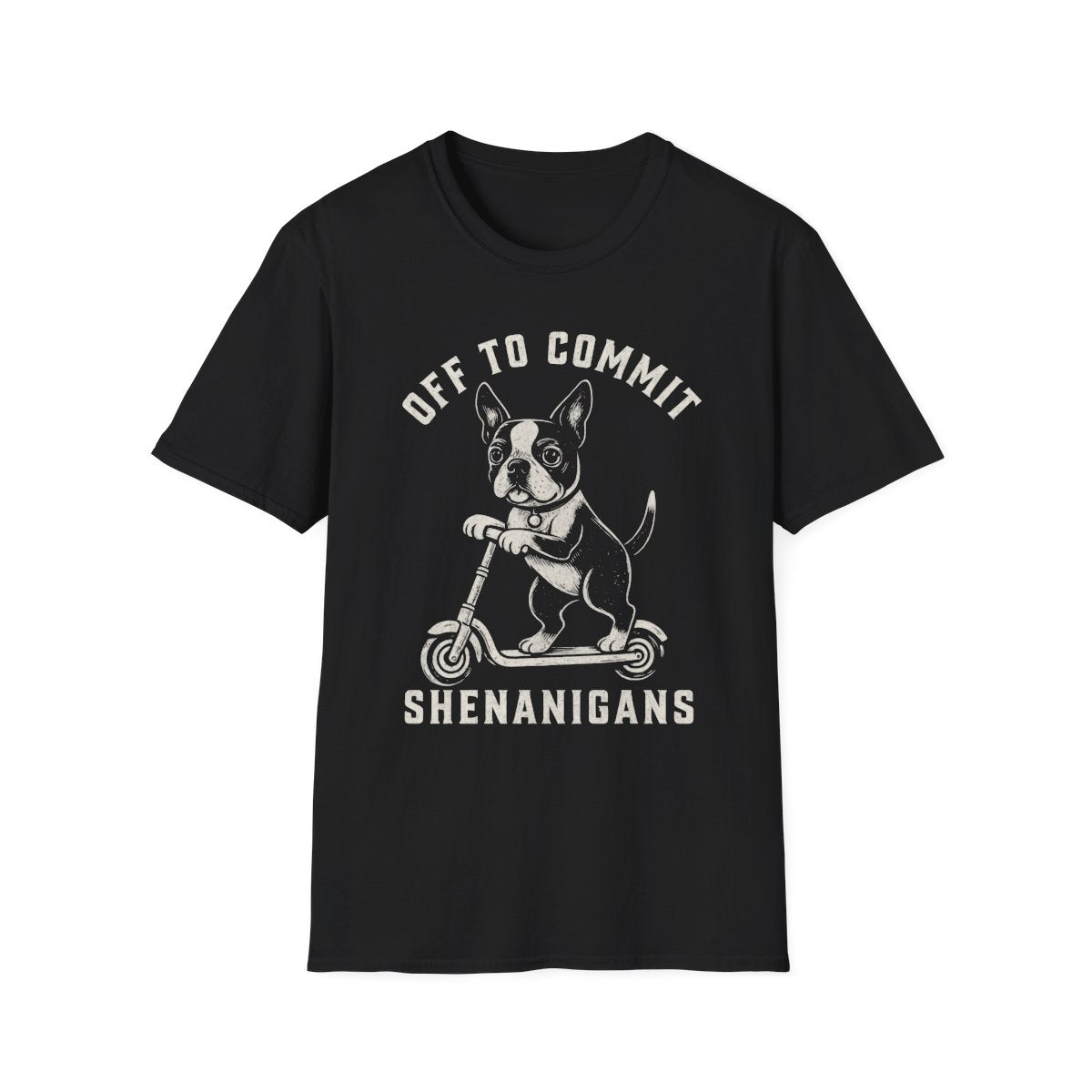 Scooter Boston Terrier Tee - Black