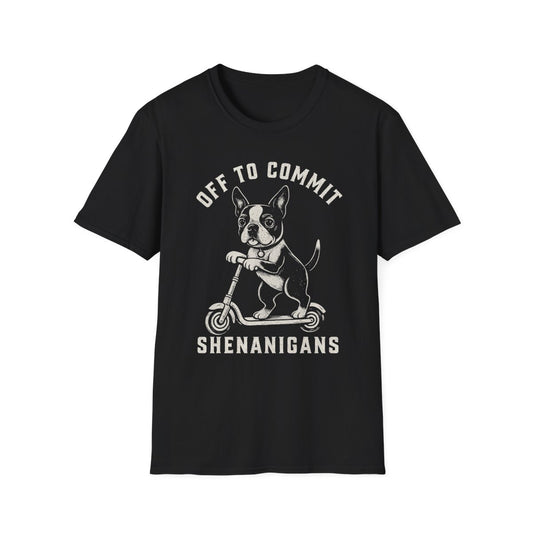 Scooter Boston Terrier Tee - Black
