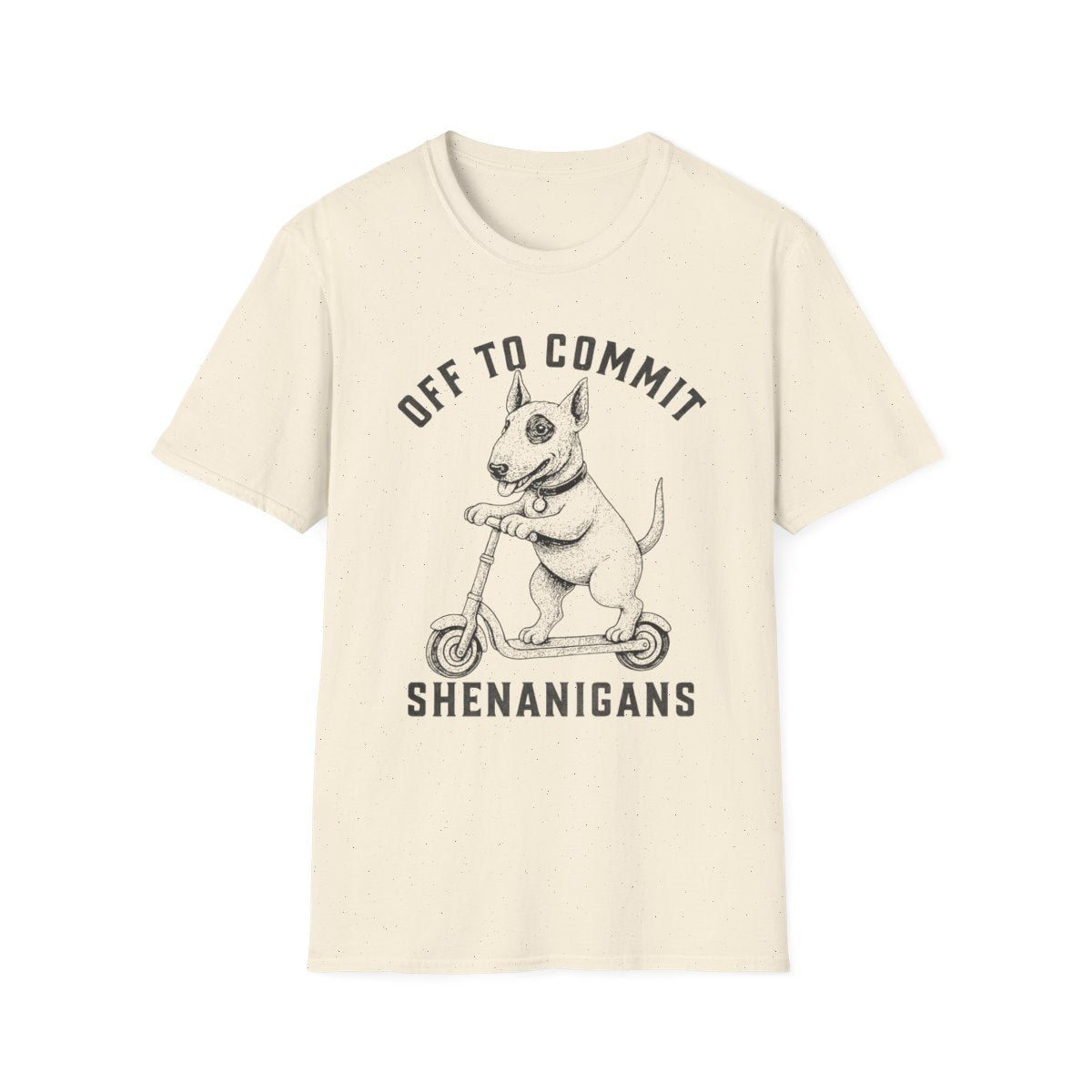 Scooter Bull Terrier Tee - Natural