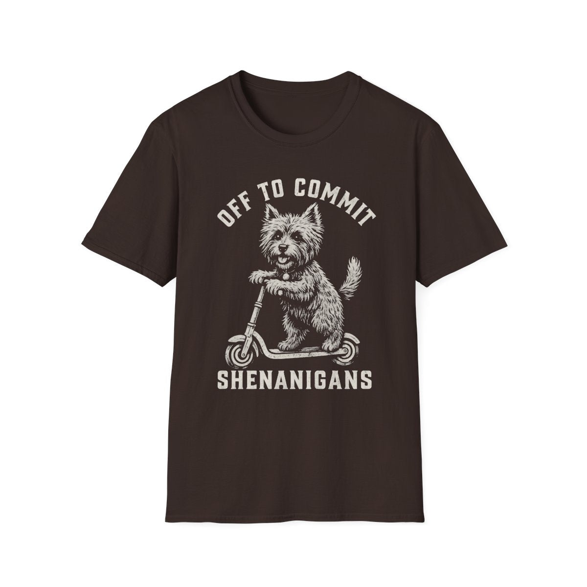 Scooter Cairn Terrier Tee - Dark Chocolate