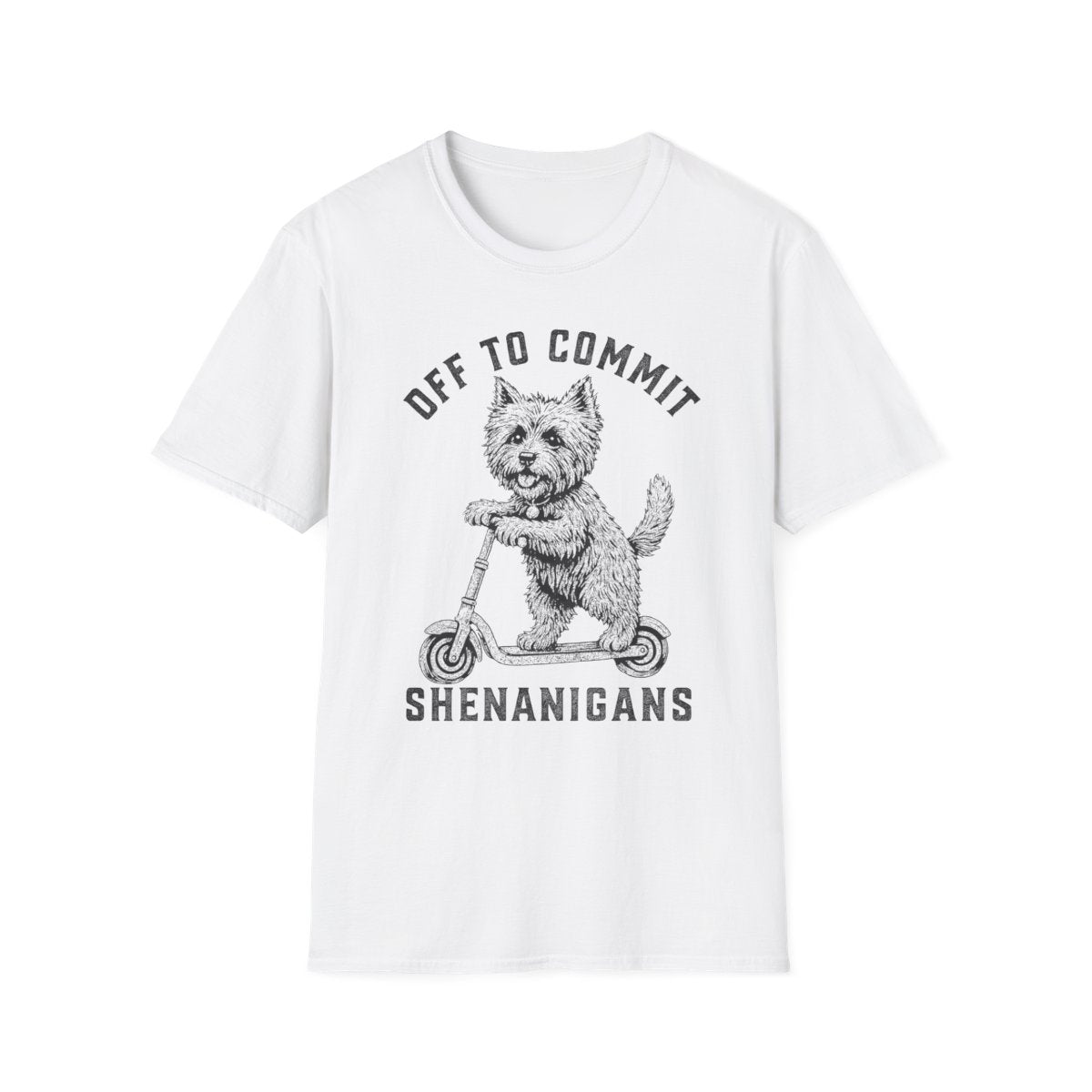Scooter Cairn Terrier Tee - White