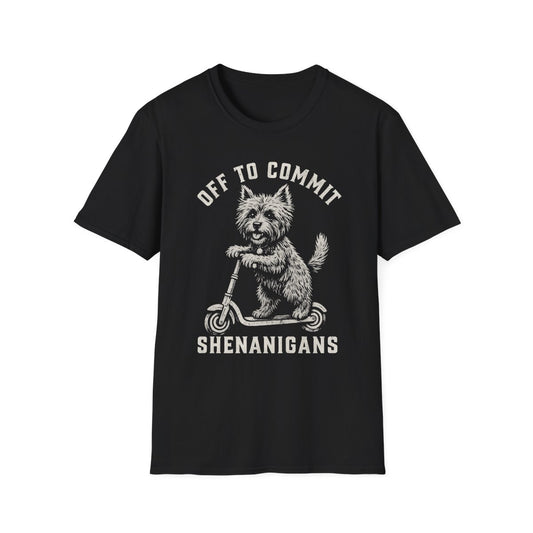 Scooter Cairn Terrier Tee - Black