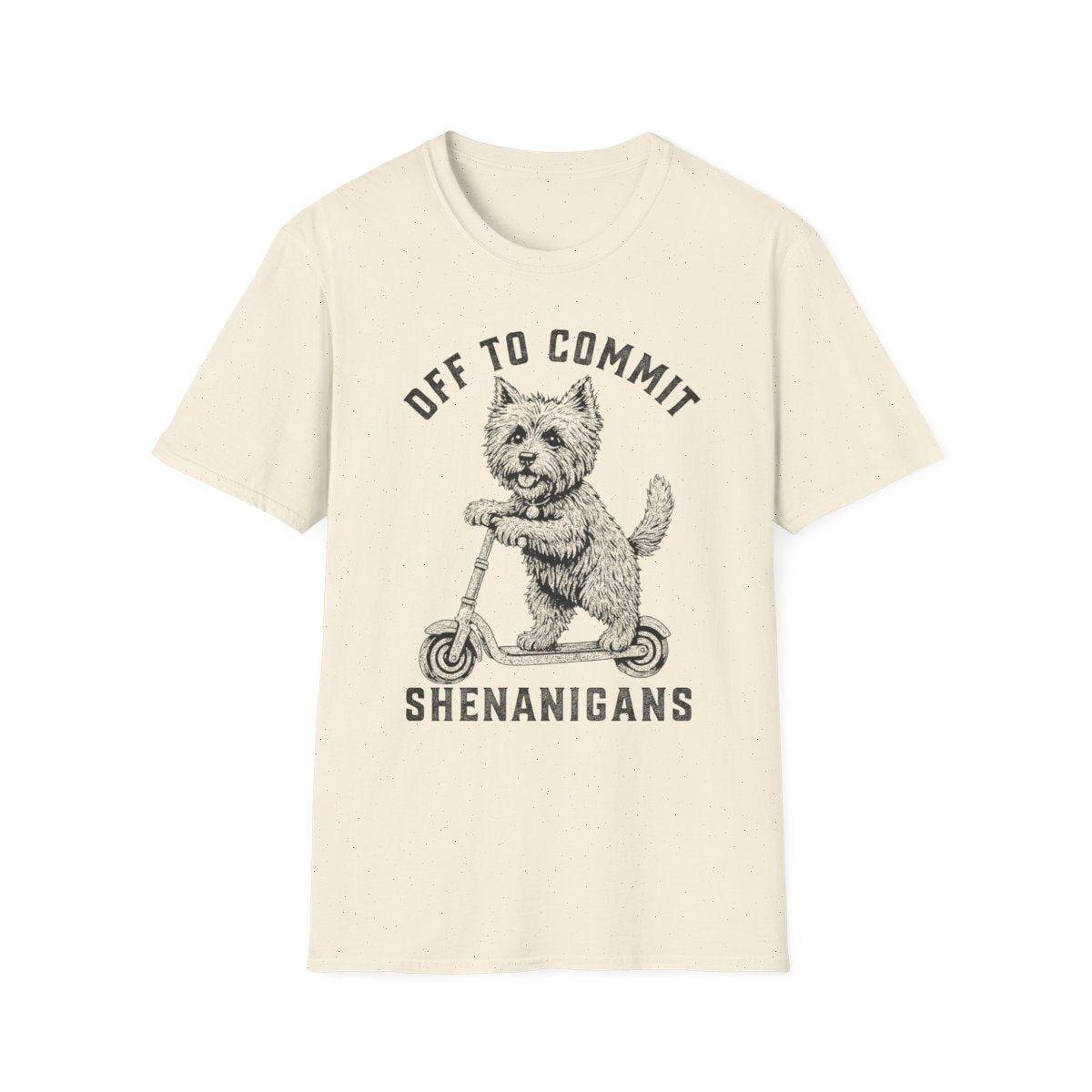 Scooter Cairn Terrier Tee - Natural