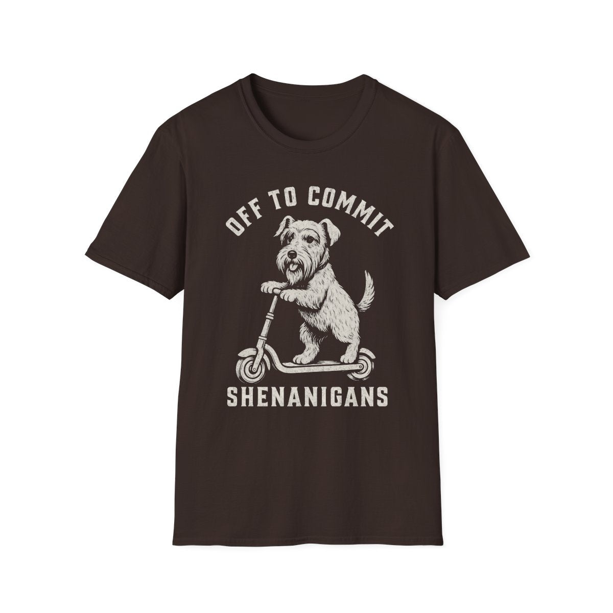 Scooter Cesky Terrier Tee - Dark Chocolate