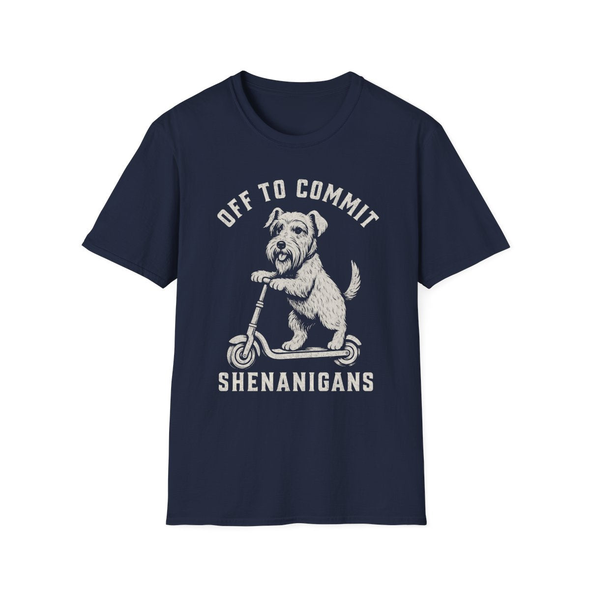 Scooter Cesky Terrier Tee - Navy