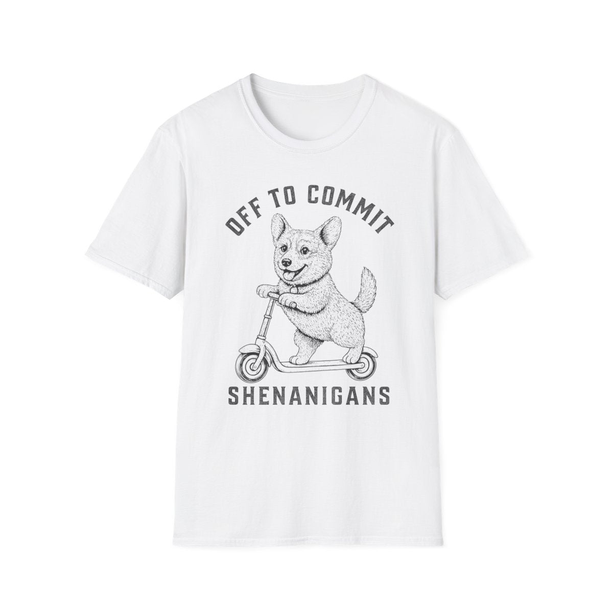 Scooter Corgi Tee - White