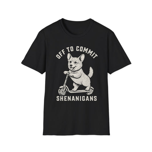 Scooter Corgi Tee - Black