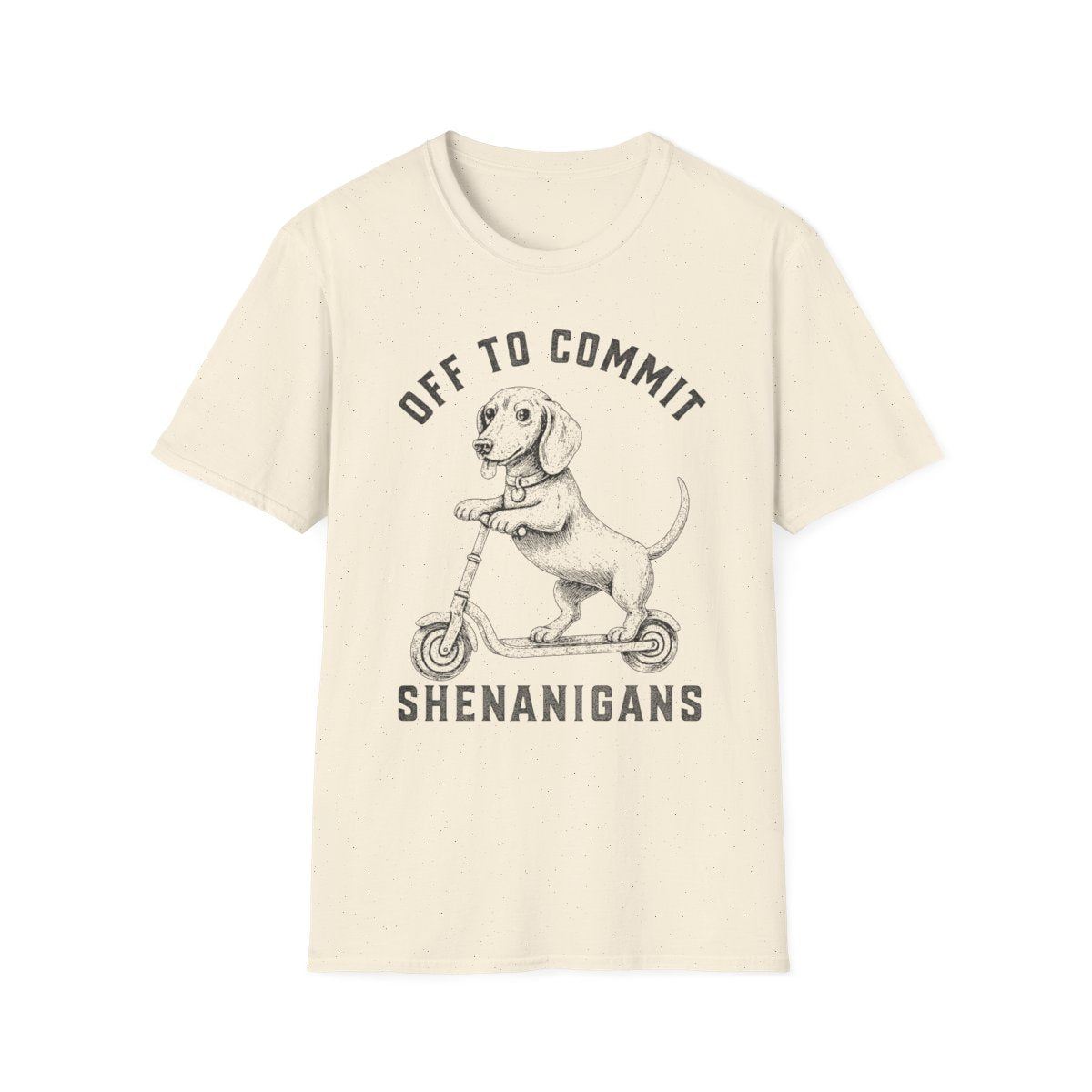 Scooter Dachshund Tee - Natural
