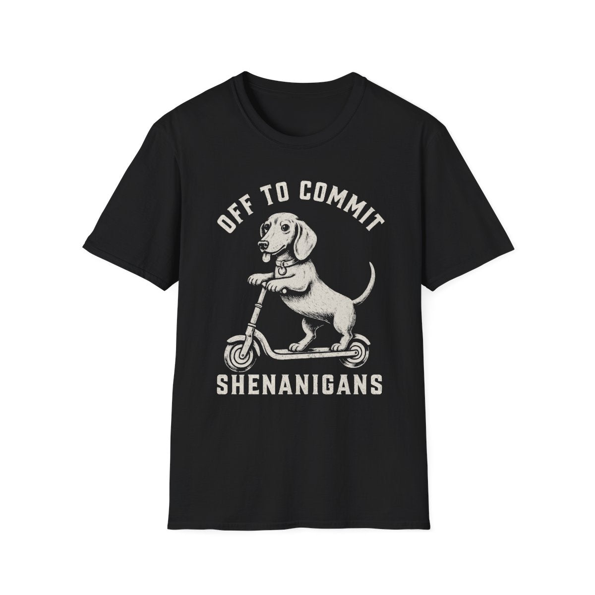 Scooter Dachshund Tee - Black